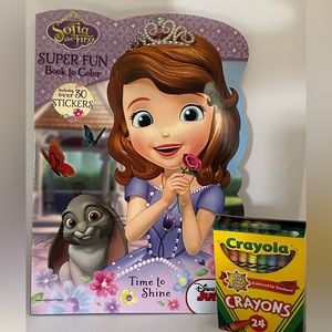 NEW- Bundle - Coloring Book + 24 Crayolas